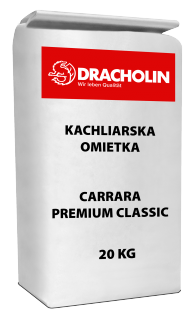DRACHOLIN, kachliarska omietka CARRARA PREMIUM CLASSIC, žiarivo biela, 0-1mm, vrece 20 kg