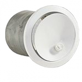 Kruhový ventil natáčací, o125 mm, pozink, biely