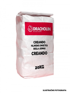 DRACHOLIN, prírodná hlinená omietka CREANDO, biela, 0-0.5 mm, vrece 20kg