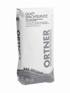 ORTNER, hladká špachtlovacia omietka GLATTSPACHTELPUTZ 150°C, biela, 0-0,2 mm, vrece 10kg
