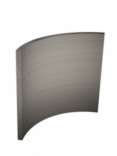 ORTNER, liaty šamot, oblúková platňa R 400 (1/4 kruhu), 628x500x25