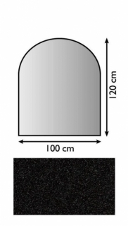 21.02.281.2, Podkladový plech-čierny, špec.tvrdý povrch, 85x110 cm