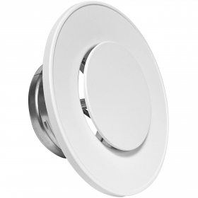 Tanierový ventil PREMIUM STEEL, okrúhly o150, nasávací a výfukový, biely