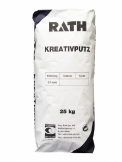 RATH, omietka KREATIV šľachtená, biela, 0-1mm, vrstva nanášania 3 - 60 mm, tmavomodré vrece 25kg