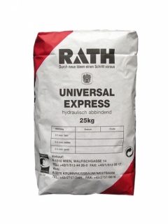 RATH, zalievacia malta UNIVERSAL EXPRESS stredné zrno, hydraulická väzba, 0-3 mm, červené vrece 25kg